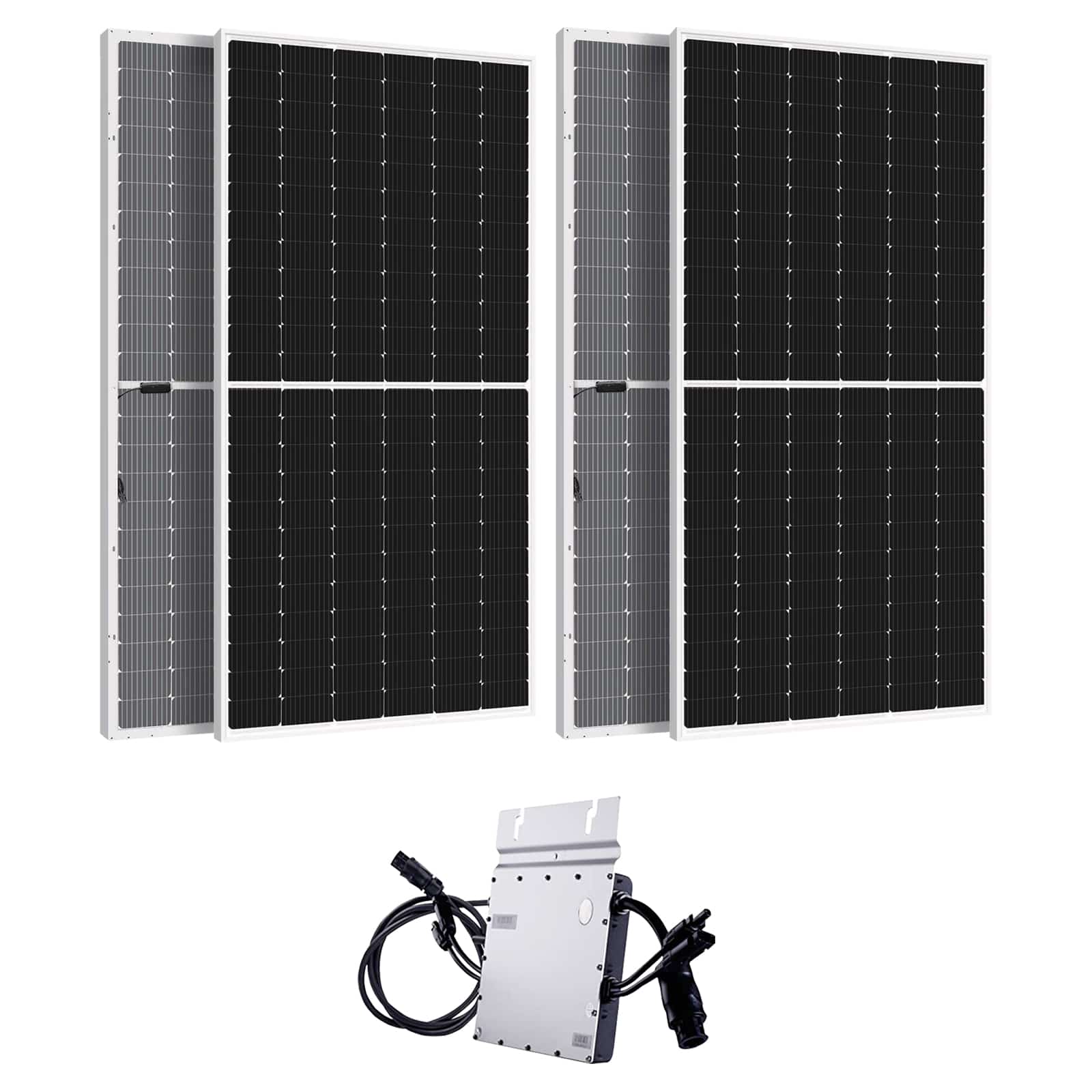 Solar-PV 780 Plug & Play Komplettset Mit 390W Bifazial Solarmodul  Stockschrauben 15 M Schukostecker –  – Solar Energy System